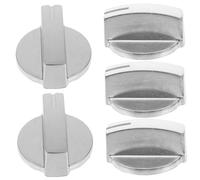 KOMBIUDA 5pezzi Pomelli Per Cucina Acciaio Inossidabile Per Controllo Gas Manopole Per Piano Cottura Facili Da Usare e Pulire Design Moderno e Semplice