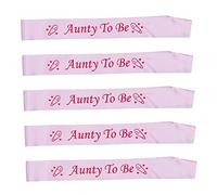 KOMBIUDA 5pezzi Sash Per Shower Eleganti Fasce Di Etiquette Per Festa Aunty to Be Per Celebrare Arrivo Del Bebè