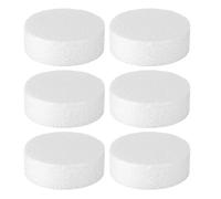 KOMBIUDA 6 Pezzi Disco Rotondo in Polistirolo Bianco, Cerchio in Schiuma Artigianale, Facile da Modellare, per Modellazione di Sculture e Fai da Te, per Arti e Mestieri, Scuole, Bianco