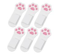 KOMBIUDA 6 Pezzi Kit Sollevatore Copriwater Forma di Zampa di Gatto Maniglia Adesiva per Rialzo Coperchio Wc Protettivo Igienico per Anziani e Uso Familiare