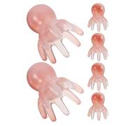 KOMBIUDA 6 Pezzi Massaggiatore Cuoio Capelluto a Pettine, Pettine Massaggiante a Forma di Artiglio in Resina Rosa, Leggero, per Studenti e Ufficio, Casa e Riunioni Familiari