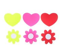 KOMBIUDA 6 Pezzi Portastringhe per Racket da Tennis con Design Fiore e Cuore Ammortizzatori per Racket in Silicone Antiscivolo Multicolore per Allenamento e Gioco