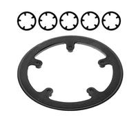 KOMBIUDA 6 Pezzi Protezione Pedivelle Bici da Corsa 40 Denti in Plastica Struttura a Cinque Fori per Catena e Guarnitura, Resistente a Urti per Ciclismo Urbano e Avventure Outdoor