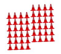 KOMBIUDA 60 pezzi Coni Stradali in Plastica per Gioco di Simulazione Traffico e Scenari DIY Segnaletica per Educativo e Decorativo per Table e Insegnamento Regole della Strada