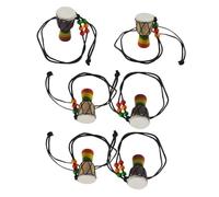 KOMBIUDA 6pezzi Collana Ciondolo Tamburo Africano e Strumento Musicale Mini Gioiello Tamburo Djembe Decorazione da Casa Tocco Culturale