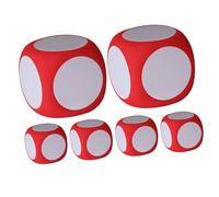 KOMBIUDA 6pezzi Dadi in Schiuma Cancellabili Da Grandi Per Giochi Da Tavolo Famigliari Educativi e Lavagna Scrivibile Per Attività Creative e Party