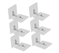 KOMBIUDA 6pezzi Supporti Murali Adesivi Per Sicurezza Per Ancoraggi Antiribaltamento Per Armadi e Librerie Installazione Facile Trapano