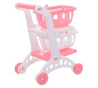 KOMBIUDA 8 Miniature Grocery Cart Toy For Realistic Double Layer Design Educational Pretend Play Handcart For Cognitive And Social Development