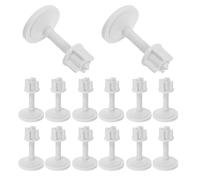 KOMBIUDA 8 Paia Kit di Fissaggio per Sedile Wc Viti e Bulloni in Plastica Pp Bianco, Resistente e Sigillante, per Manutenzione e Bagno di Casa