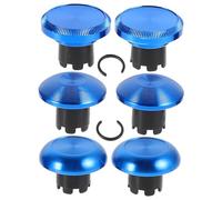 KOMBIUDA 8 Pezzi Accessori della versione d'élite Sostituzioni del cappuccio in metallo cappucci del controller Copertine del pulsante controller Lega di alluminio Blue