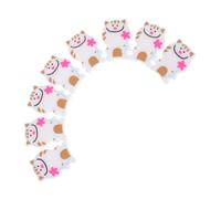 KOMBIUDA 8 Pezzi Ammortizzatori Tennis Vibration Dampener in Silicone Forma di Felino Chiaro Riduttore di per Racchette Accessori Antiurto Resistenti per Giocatori