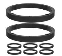 KOMBIUDA 8 Pezzi Anelli Adattatori per Altoparlanti Auto 6,5 Pollici PVC | Coppia per Impianti Audio e Porte, Riduzione Risonanza, Nero, Uso Versatile in Auto e Palco