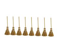 KOMBIUDA 8 Pezzi Mini Scopa Intrecciata A Mano Decorazione Per Casa Delle Bambole Scopa Adorabili Oggetti Di Scena Decorazione