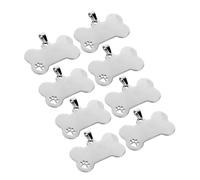 KOMBIUDA 8 Targhette Identificative per Animali in Inossidabile con Impronta Leggere e Resistenti per e Incisione Personalizzabile per Collari per Passeggiate e Viaggi