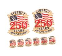 KOMBIUDA 8pezzi Spille Patriottiche in Lega per Anniversario degli Stati Uniti Spilla da Bavero Bandiera Americana Accessori per Independence Day e Memorial Day