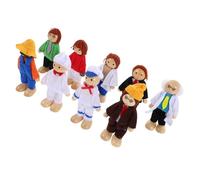KOMBIUDA 9 Di Giocattoli Realistici Educativi Persone Chef Occupazionali Per Miniature Snodabili Gioco Di Finzione Flessibile Divertimento Fantasioso E Figurine Montessori Azione