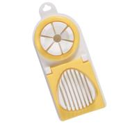 KOMBIUDA Affettatrice per Uova Versatile in Acciaio Inossidabile e Pp, Sicura e Affidabile per Frutta e Alimenti, per Cucina Domestica Gialla
