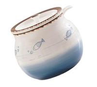 KOMBIUDA Barattolo di Ceramica per Spezie Barattoli di Ceramica per Condimenti per La Conservazione in Cucina Contenitore per