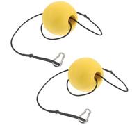 KOMBIUDA Boa per Kayak e Yacht, 2 Pezzi in PVC Giallo con Corda Resistente, Galleggiante e Modulare, per Mattine Nebbiose e
