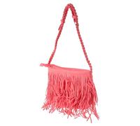 KOMBIUDA Borsa a Tracolla Frange Vintage da Donna Borsa Nappe in Stile Boho Rosa per Uso Quotidiano