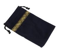 KOMBIUDA Borsa Custodia di Monete e Piccoli Specchi e Velluto Navy Coulisse Porta Carte dei Tarocchi Resistente Portatile per Giochi di Divinazione