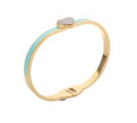 KOMBIUDA Bracciale Rigido da Donna in Acciaio Inossidabile a Forma di Cuore con Chiusura a Molla Braccialetto Dell’Amore Minimalista con Dettagli a Goccia D’Olio Gioielli da Donna per