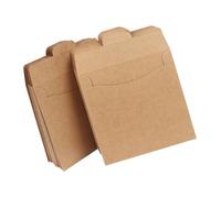 KOMBIUDA Buste Kraft Per Cd E Dvd 100 Pezzi in Carta Marrone Per Archiviazione Imballaggio E Regali