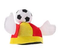 KOMBIUDA Cappello da Tifoso di Calcio con Design a Pallone e Mano in Velluto Accessorio Versatile e Comodo per Feste a Tema Calcio per Sostenere il Team allo Stadio