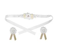 KOMBIUDA Cintura Floreale per Gravidanza Regolabile Fascia Maternità con Supporto Lombare e Addominale Fascia Elastica per Party Shower e Servizi Fotografici
