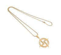 KOMBIUDA Collana con Croce di Santa Brigida Dorata Amuleto Religioso per Uomo e Donna Gioiello di Fede Cattolica e Tradizione Irlandese Catena Luminosa e Facile da Pulire Accessorio