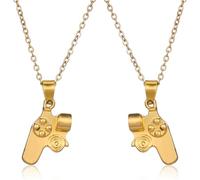 KOMBIUDA Collana per Coppie in Lega Design Controller di Gioco Collana dell'Amicizia Regolabile per Uomo e Donna Gioielli Relazione per Regalo Idee Regalo Amici