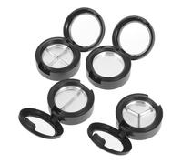KOMBIUDA Contenitore Multi-scomparti per Ombretti in Plastica Nera 4 Pezzi, Porta Trucchi Compatto Ideale per DIY Lipstick e Make Up On-the-go