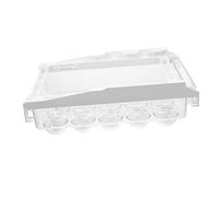 KOMBIUDA Contenitore per Uova da Frigorifero, Porta Uova a Cassetto 2 Funzioni Design a Scomparti e Scanalature, Ottimizza Spazio per Casa