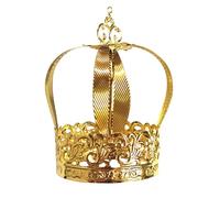 KOMBIUDA Decorazione per Torta a Corona Dorata in Ferro Resistente Fascia per Chioma e Ornamento per Festa di Compleanno Decorazioni Torte Portatili Stile Europeo