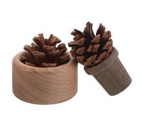 KOMBIUDA Diffusore di Fragranze in Legno Massello 2 Pezzi, Diffusore Aromatico in Noce ed Ebano per Aromaterapia Passiva, Profumatore per Ambienti Casa e Ufficio senza Rumore