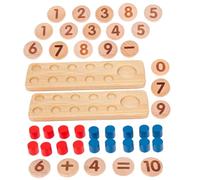 KOMBIUDA Giocattoli Matematici Legno per Anni Gioco Educativo con Blocchi Colorati per Apprendimento Numeri Addizione e Sottrazione per Casa e Scuola