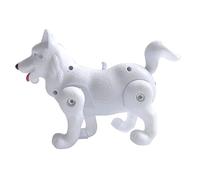 KOMBIUDA Giocattolo Luminoso per Cani per Musica e Luci Led, Giocattolo Elettrico a Forma di Cane Levriero in Abs Resistente, Divertente Gioco Educativo per Sviluppo Manuale Colore Casuale