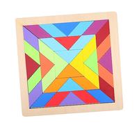 KOMBIUDA Gioco Educativo Legno per Puzzle Tangram per Sviluppo Creatività e Pensiero Costruzioni Geometriche per Apprendimento Interattivo Genitore Figlio