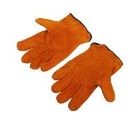 KOMBIUDA Guanti da Saldatura in Pelle Resistenti al Calore Protezione Mano per Saldatori Uomo e Donna Guanti Corti Antitaglio e Durevoli per Lavoro Industriale e Manutenzione