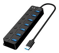 KOMBIUDA Hub USB Porte Adattatore Espansore USB per Laptop Cavo in Rame Spesso Veloci Trasferimento Dati Alimentazione Sufficiente Porta di Backup