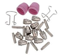 KOMBIUDA Kit Accessori per Taglierina al Plasma 24 Pezzi, Elettrodi e Ugelli in Rame Conduttivo per Taglio al Plasma ad Aria, Ricambi Compatibili per Torcia Cut-60, per Officina e Uso
