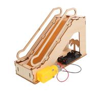 KOMBIUDA Kit Costruzione Puzzle in Legno con Scala Mobile Elettrica Stem Educativo per Progetto Scientifico Ingegneria Sviluppo Abilità Logiche e Motorie Set per Esperimenti Scientifici Diy