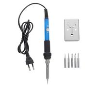 KOMBIUDA Kit Saldatore Elettrico 60w Controllo Temperatura Stabile, Lega di Alluminio e Ferro, Set Compatto per Saldatura Professionale a Casa, Portatile