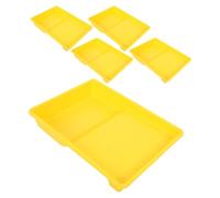 KOMBIUDA Kit Vaschette per Vernice in Plastica 5 Pezzi 145X11X22 Pollici Vaschetta per Rullo di Vernice Riutilizzabile per Pittura Murale Ristrutturazione Casa e Progetti Fai da Te