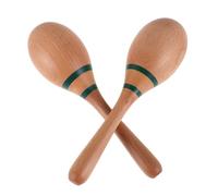 KOMBIUDA Maracas in Legno Naturale Per Bambini Strumento Musicale A Percussione Portatile Giocattolo Shaker Per L'educazione Musicale Orff Asilo