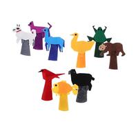 KOMBIUDA Marionette Da Dito in Feltro A Forma Di Animale Per Bambini Piccoli Giocattoli Per Raccontare Storie E Giochi Di Ruolo Set Di 9 Pezzi Di Marionette Portatili E Facili Da Riporre