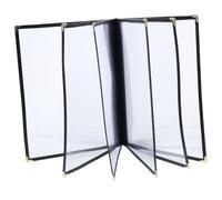 KOMBIUDA Menu Book Trasparente con Tasche Inseribili Porta Menu Versatile per Ristoranti Bar e Hotel Pagine Protettive per Liste e Ordini Aggiornabile Facilmente