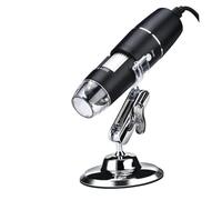 KOMBIUDA Microscopio Digitale USB Portatile con LED e Braccio Flessibile Ingrandimento per Laboratorio Riparazioni e Ispezioni Compatibile e Laptop