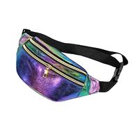 KOMBIUDA Moda Borsello Cintura Sacchetti Lucidi Per La Toilette Pu Borsa a Tracolla Borse Olografiche
