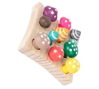 KOMBIUDA Montessori Educativo Legno Abbinamento e con Funghi per Sviluppo Cognitivo e Coordinazione Manuale